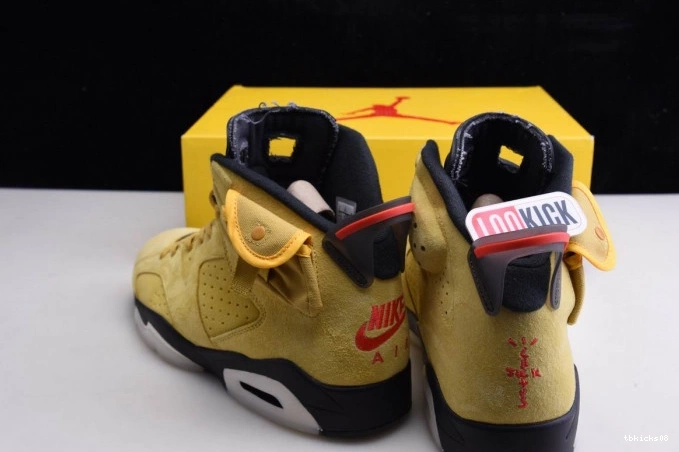 Rep TBkick 6 X SCOTT AIR YELLOW CN1084-300 JORDAN TRAVIS 0630